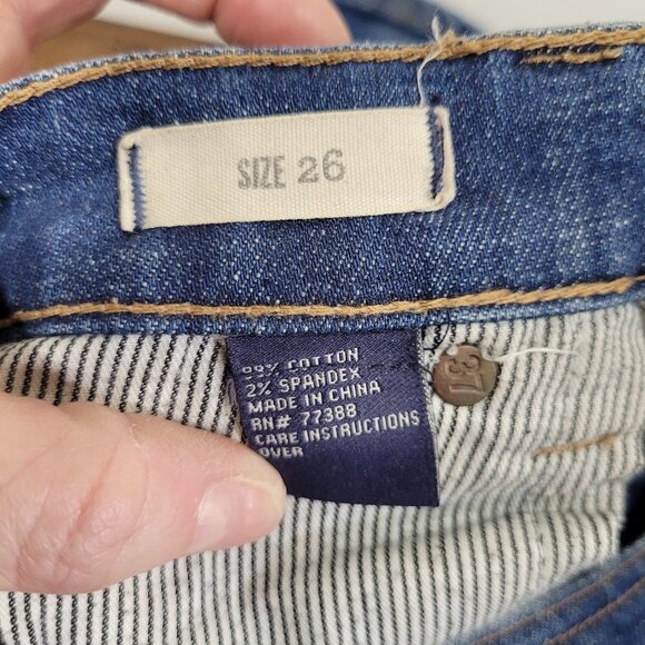 EUC Madewell Jeans Women's sz 26 Distressed Slim Boyjean Rip & Repair Edition - Picture 8 of 11